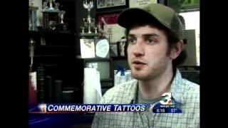 Memorial tattoos with cremation ashes more popular [upl. by Nonnag]