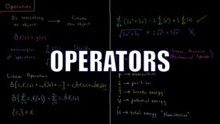 Quantum Chemistry 32  Operators [upl. by Annot]