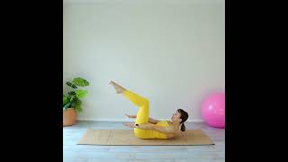 The Pilates Hundred Exercise How to Do it for Beginners girlwiththepilatesmat [upl. by Nitza]