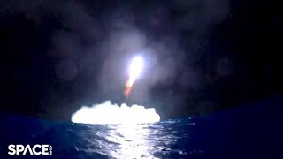 SpaceX Starship flight 5 splashdown and explosion captured by buoy camera [upl. by Auqinet171]