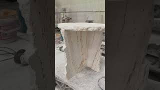 Showcasing a Travertine Side Table  Natural Elegance in Design [upl. by Nevah]