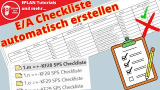 💡EA Checkliste in EPLAN erstellen So baust du dir dein eigenes Formular  gratis Download [upl. by Nylsoj107]