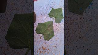 Easy colarfal 🌿 leaf painting 🎨 art  satisfying  shorts video [upl. by Thornton]