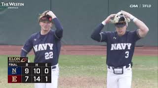 Highlights Navy Baseball vs Elon 21824 [upl. by Yelnahs]