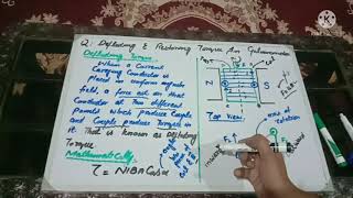 what are Deflecting and Restoring torque in Galvanometer [upl. by Aivatnuahs]