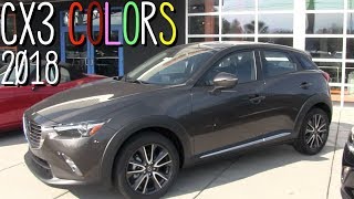 🔴 NEW 2018 Mazda CX3  Exterior Colors Review [upl. by Aicirpac153]