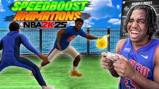 THE BEST SPEED BOOSTING DRIBBLE MOVES IN NBA 2K25 HANDCAM BEST DRIBBLE ANIMATIONS NBA 2K25 [upl. by Atsugua781]