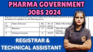 Pharmacist Govt Jobs 2024  Pharmacy Vacancy 2024  Recruitment For Pharmacist ESI Scheme 2024 [upl. by Ragse]