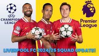 Liverpool FC 202425 Squad Update Premier League amp Champions League  Player Profiles amp Details [upl. by Ande425]