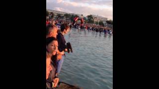 Ironman Mallorca 2014 swimming part australian exit pro atletes [upl. by Sixela]