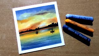 Quick and Easy Oil Pastels Drawing Tutorial for Beginners [upl. by Karlan]