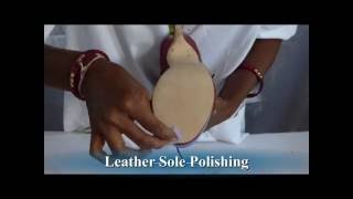 How To Make Shoes  Leather Sole Polishing Tutorial [upl. by Trilbi107]