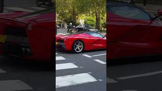 BILLIONAIRE Accelerates his Ferrari LaFerrari in London LOUD Exhaust Sounds [upl. by Fleta]