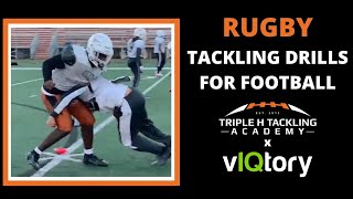 Rugby Tackling Drills For Football With Triple H Tackling Academy [upl. by Lleddaw641]