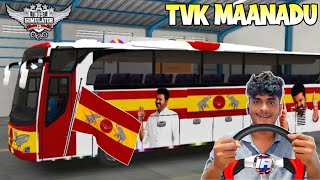 Tvk maanaduBus indonesia simulator gameplay to vijay maanaduOn vtg [upl. by Atirehgram101]