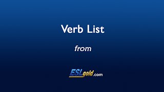 Free English Lessons Verb List [upl. by Ycam]