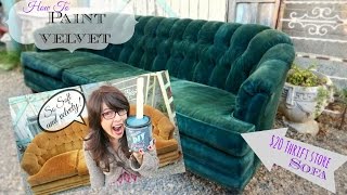 How to Paint Upholstery keep it soft and velvety No cracking or hard texture [upl. by Ahsilif]