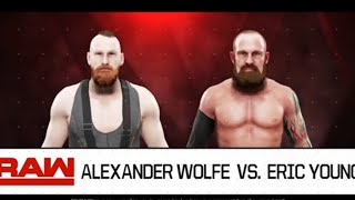 Alexander Wolfe vs Eric Young WWE2k19 [upl. by Leavelle]