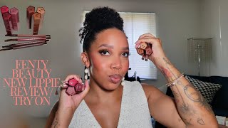 Fenty Beauty New lip liners and Gloss Stix reviewtryon [upl. by Nwahsak]