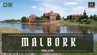 Malbork Castle  Drone Aerial Video  Poland  4K [upl. by Nosnibor]