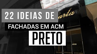 Fachadas ACM Preto  Revestimento em ACM  Fachada Comercial e Comerciais [upl. by April899]