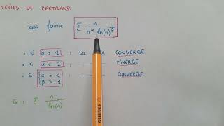 SÉRIES de BERTRAND  Formule amp exemple  Séries  Maths Bac1  Bac2 [upl. by Anoyek497]