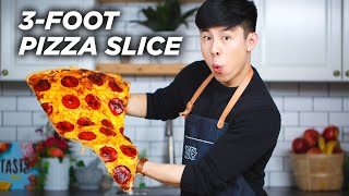 I Made A Giant 3Foot Pizza Slice • Tasty [upl. by Anecusa588]