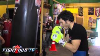 Julio Cesar Chavez Jr vs Brian Vera 2 Chavez media workout highlights [upl. by Hayne856]