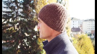 Bonnet homme crocheté aux côtes verticales [upl. by Valina]