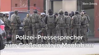 Großeinsatz in Montabaur Jürgen Fachinger zur aktuellen Lage 24 [upl. by Monteith741]