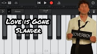 Love is Gone  Dylan Matthew  Slander  GarageBand  Easy Piano Notes [upl. by Mayberry]