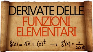 Derivate delle funzioni elementari  costanti  potenze e radici [upl. by Nollaf]