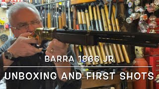 Barra 1866 Jr youth size single stroke pneumatic pelletBB rifle unboxing and plinking [upl. by Georgetta]