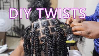 EASY DIY PROTECTIVE STYLE  DIY Twists Using Marley Twist Braiding Hair ft EXYHAIR braids twist [upl. by Mcmaster]