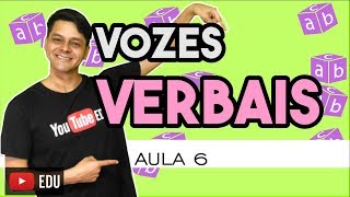 Verbo  Aula 6 Vozes verbais [upl. by Nnarual710]