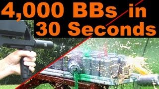 8000 RPM Airsoft Gun vs 50 Cans Strafer MK4 [upl. by Haraz]