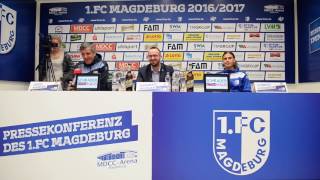 Pressekonferenz vor dem Spiel 1 FC Magdeburg gegen SSV Jahn Regensburg [upl. by Rockwood]