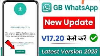 GB WhatApp Update Kaise Kare  New Update Version V1720  How to Update GB WhatsApp [upl. by Cuyler430]