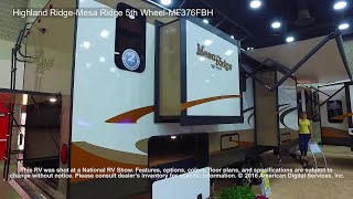 2017 Highland Ridge RV Mesa Ridge 5th MF376FBH [upl. by Avalsorim764]