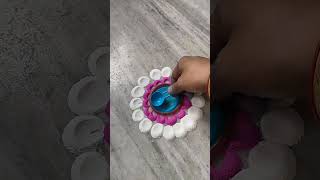 Unique rangoli designs shortvideo youtubeshorts easyrangoli simplerangoli [upl. by Yllor]