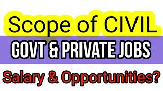 Scope of Civil engineeringGovt and Private JobsSalary ಸಿವಿಲ್ ಇಂಜಿನಿಯರಿಂಗ್ ಸ್ಕೋಪ್KCET 2021 [upl. by Spear]