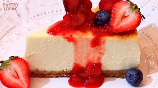 Perfectly Smooth amp Creamy New York Cheesecake [upl. by Sumedocin]