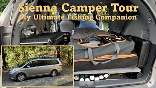 Simple Toyota Sienna Minivan Camper Setup For Flyfishing Adventures [upl. by Sitnalta]