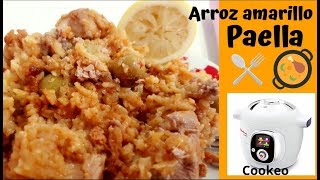 Mi primer Arroz amarillo paella en la cookeo de moulinex [upl. by Aronaele794]