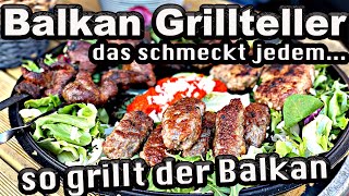 Balkan Grillteller  Platte  so grillt der Balkan  The BBQ BEAR [upl. by Michiko]