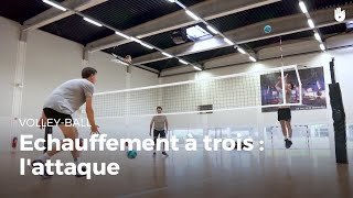 Echauffement à trois  lattaque  VolleyBall [upl. by Farrah]