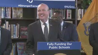 Gov Murphy Talks School Funding In State Budget [upl. by Yelrebma]