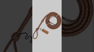 BrownTan Leather Mini Whip 3 Feet Length 6 Plaits leather Miniature Pocket Size Little Snappers [upl. by Aseral]