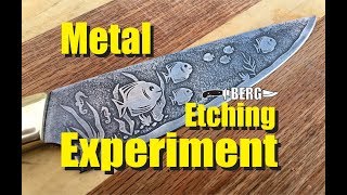 Combination electro and acid Metal Etching experiment from Berg knifemaking [upl. by Ithaman27]