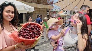 مهرجان الكرز في بلدة حمانا الرائعة في جبل لبنان 2024  Cherry Festival in Hammana Mount Lebanon [upl. by Inattirb341]